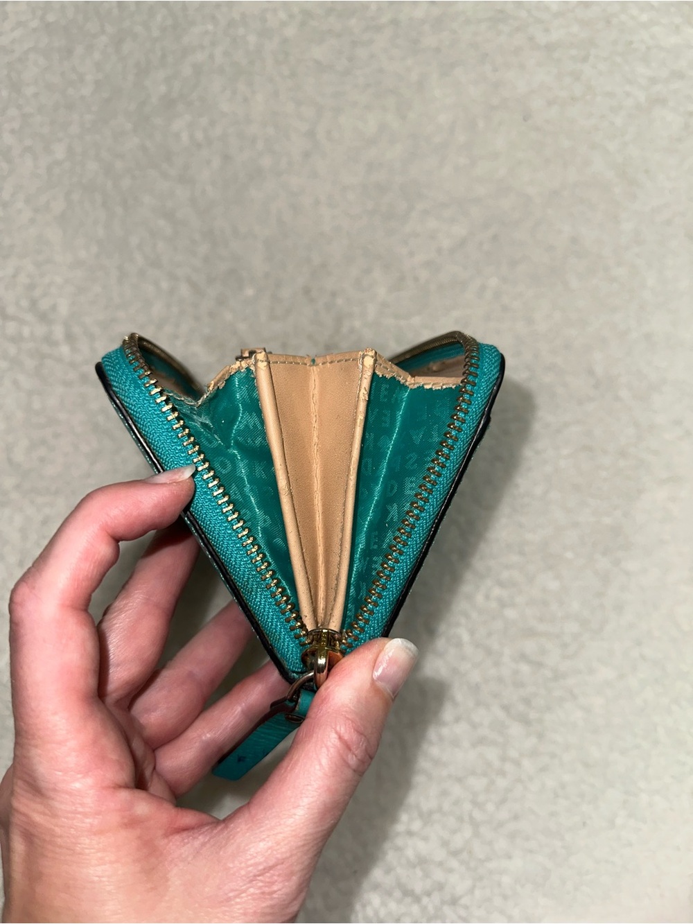 kate spade Teal Zip Around Wallet - Picture 5 of 5
